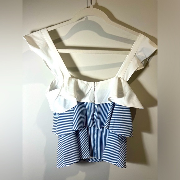 Lucy Paris for Bloomingdale’s, Striped Ruffled Top - Picture 5 of 9